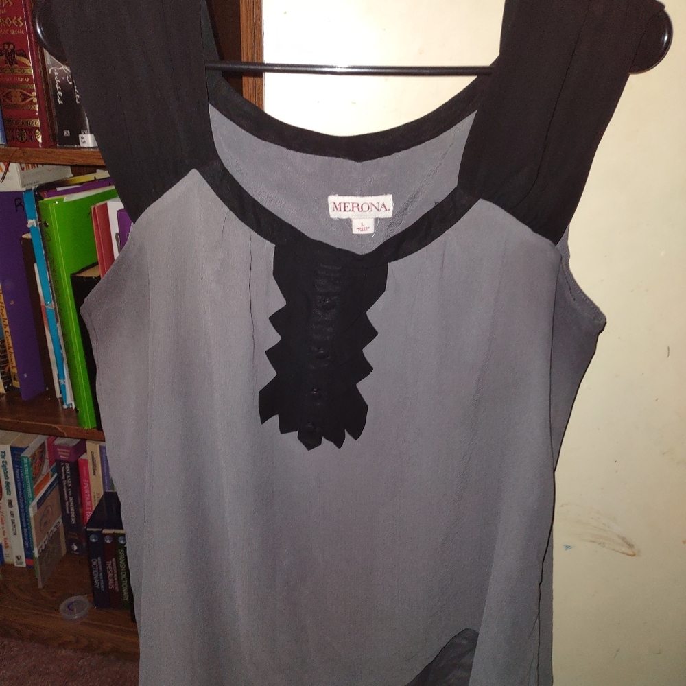 Merona Women's Sleeveless Blouse Large